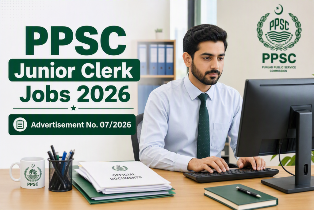 PPSC Junior Clerk Jobs 2026
