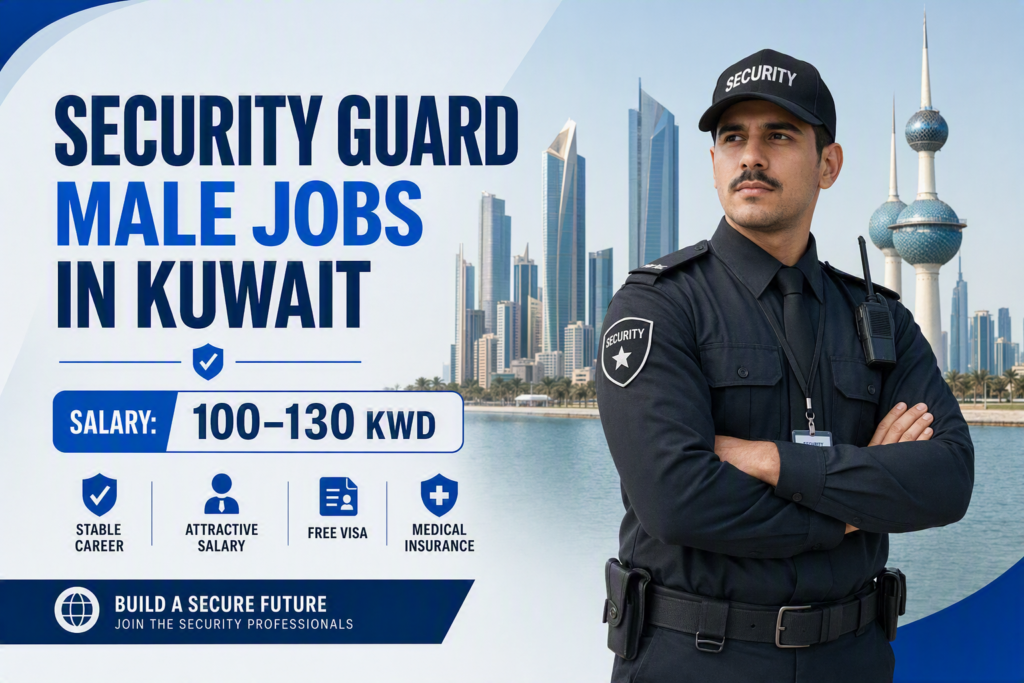 Security Guard Male Jobs in Kuwait 2026 – Salary 100–130 KWD