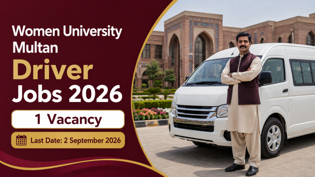 Women University Multan Driver Jobs 2026