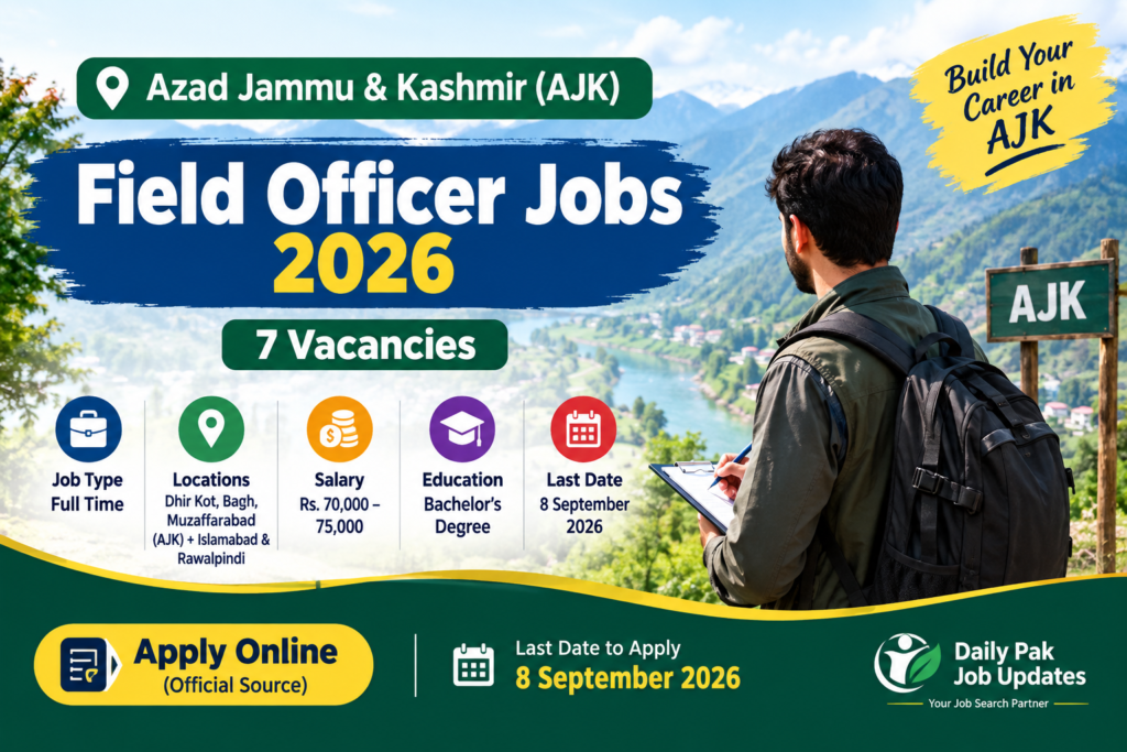 Field Officer Jobs in AJK 2026