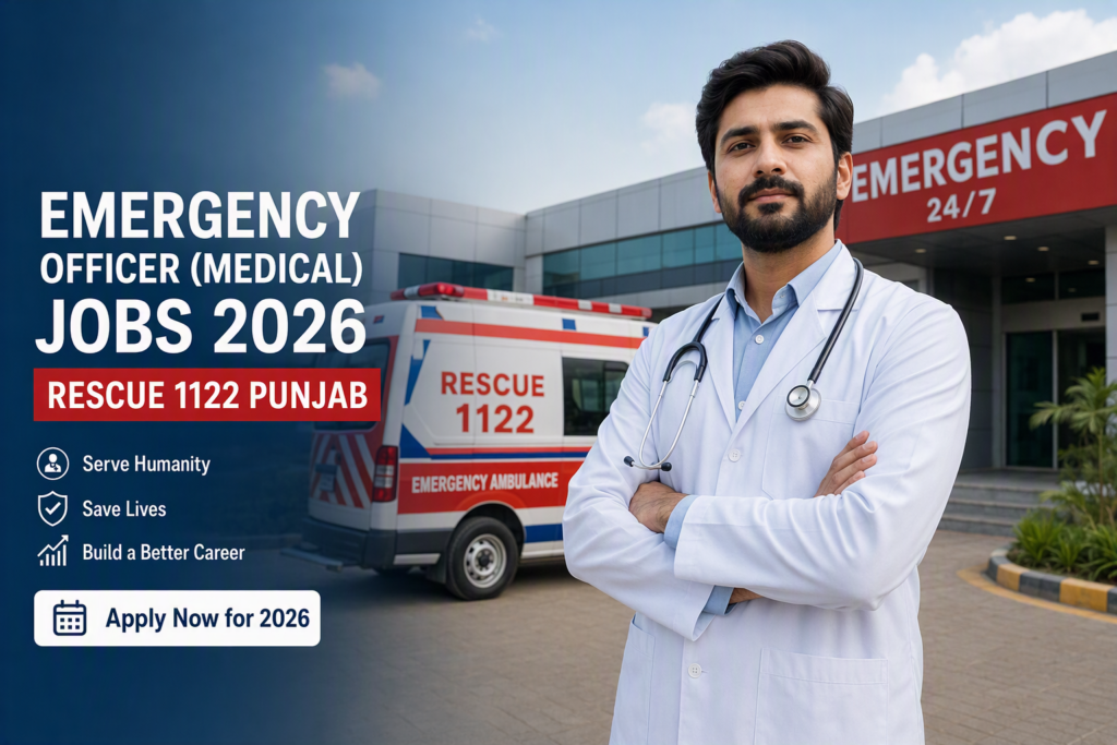 Rescue 1122 Emergency Officer Medical Jobs 2026 in Punjab